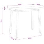 vidaXL 90 x 55 x 75 cm Pevné akáciové drevo Prírodná a kávová – Obrázok 11