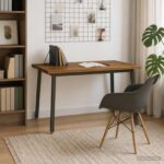 vidaXL 90 x 55 x 75 cm Pevné akáciové drevo Prírodná a kávová – Obrázok 3