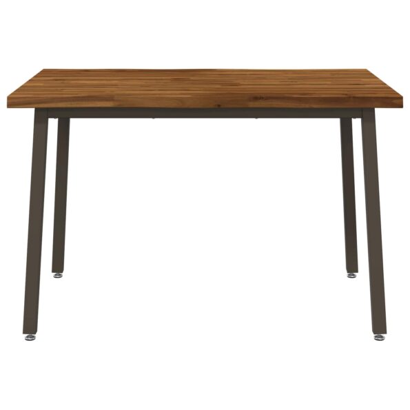 vidaXL 90 x 55 x 75 cm Pevné akáciové drevo Prírodná a kávová – Obrázok 4