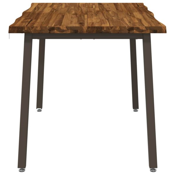 vidaXL 90 x 55 x 75 cm Pevné akáciové drevo Prírodná a kávová – Obrázok 5
