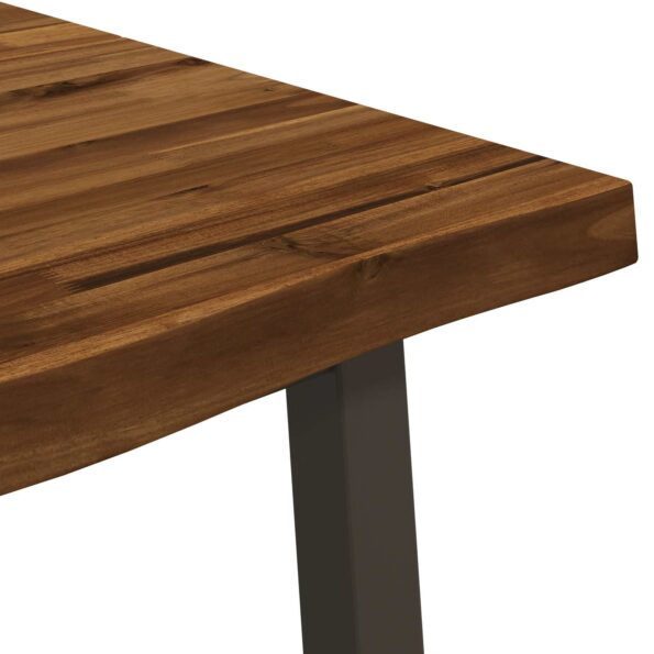 vidaXL 90 x 55 x 75 cm Pevné akáciové drevo Prírodná a kávová – Obrázok 7