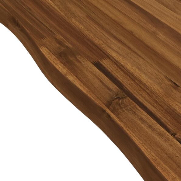 vidaXL 90 x 55 x 75 cm Pevné akáciové drevo Prírodná a kávová – Obrázok 8