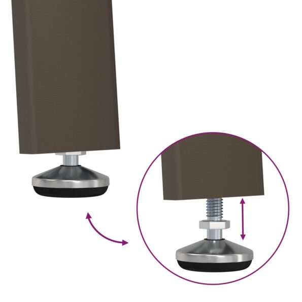 vidaXL 90 x 55 x 75 cm Pevné akáciové drevo Prírodná a kávová – Obrázok 9