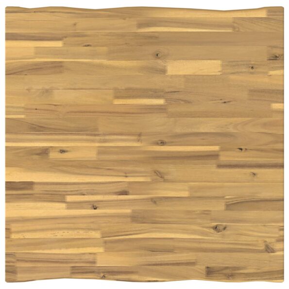 vidaXL 80 x 80 x 75 cm Pevné akáciové drevo Biela Štvorcový – Obrázok 4