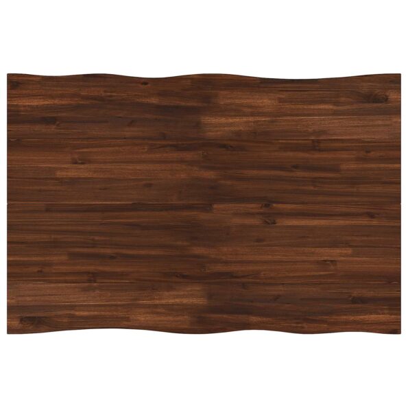 vidaXL 120 x 80 x 75 cm Pevné akáciové drevo Tmavohnedá a čierna – Obrázok 6