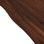 vidaXL 120 x 80 x 75 cm Pevné akáciové drevo Tmavohnedá a čierna – Obrázok 8