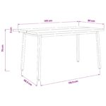 vidaXL 140 x 80 x 75 cm Pevné akáciové drevo Prírodná a biela – Obrázok 11