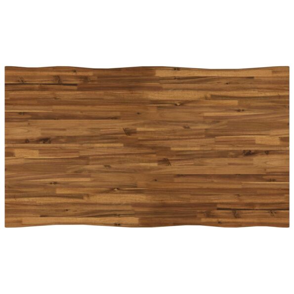 vidaXL 140 x 80 x 75 cm Pevné akáciové drevo Prírodná a biela – Obrázok 6