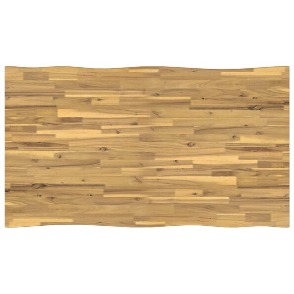 vidaXL 120 x 90 x 75 cm Pevné akáciové drevo Biela a čierna – Obrázok 6