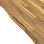vidaXL 120 x 90 x 75 cm Pevné akáciové drevo Biela a čierna – Obrázok 8