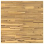 vidaXL 70 x 70 x 75 cm Pevné akáciové drevo Biela Štvorcový – Obrázok 4