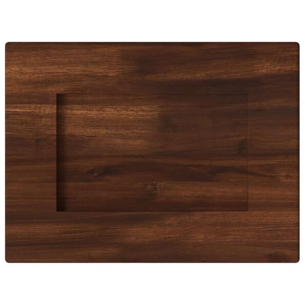 vidaXL Obdĺžnikový stôl 90 x 50 x 3,5 cm Obdĺžnikový Tmavohnedá – Obrázok 4