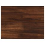 vidaXL Obdĺžnikový stôl 90 x 50 x 3,5 cm Obdĺžnikový Tmavohnedá – Obrázok 5