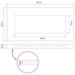 vidaXL Obdĺžnikový stôl 90 x 50 x 3,5 cm Obdĺžnikový Tmavohnedá – Obrázok 8