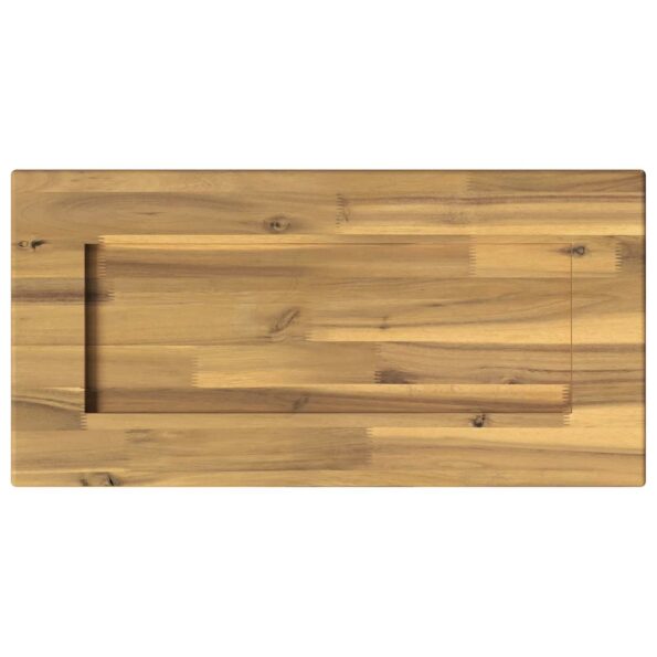 vidaXL Obdĺžnikový stôl 90 x 50 x 3,5 cm Obdĺžnikový Biela – Obrázok 4