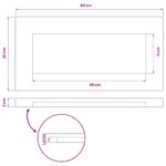 vidaXL Obdĺžnikový stôl 90 x 50 x 3,5 cm Obdĺžnikový Biela – Obrázok 8