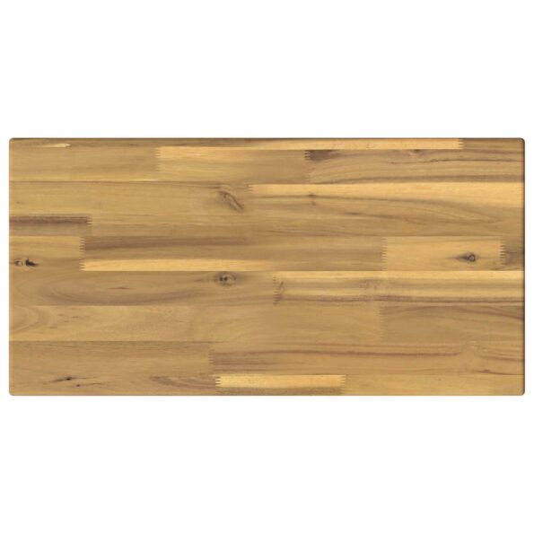 vidaXL Obdĺžnikový stôl 90 x 50 x 3,5 cm Obdĺžnikový Biela – Obrázok 5