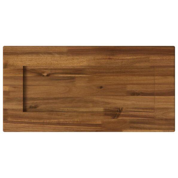 vidaXL Obdĺžnikový stôl 90 x 50 x 3,5 cm Obdĺžnikový Prírodná – Obrázok 5