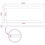 vidaXL Obdĺžnikový stôl 90 x 50 x 3,5 cm Obdĺžnikový Prírodná – Obrázok 8