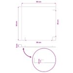 vidaXL Obdĺžnikový stôl 50 x 50 x 3,5 cm Štvorcový Biela – Obrázok 8