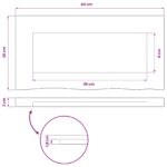 vidaXL Obdĺžnikový stôl 90 x 50 x 3,5 cm Obdĺžnikový Tmavohnedá – Obrázok 9