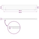 vidaXL Obdĺžnikový stôl 90 x 50 x 3,5 cm Obdĺžnikový Biela – Obrázok 9