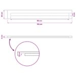 vidaXL Obdĺžnikový stôl 90 x 50 x 3,5 cm Obdĺžnikový Tmavohnedá – Obrázok 9