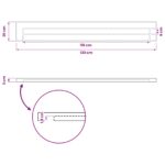 vidaXL Obdĺžnikový stôl 90 x 50 x 3,5 cm Obdĺžnikový Prírodná – Obrázok 9