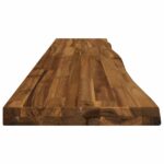 vidaXL Obdĺžnikový stôl 90 x 50 x 3,5 cm Obdĺžnikový Prírodná – Obrázok 3