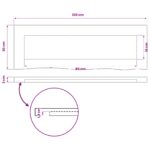 vidaXL Obdĺžnikový stôl 90 x 50 x 3,5 cm Obdĺžnikový Biela – Obrázok 9