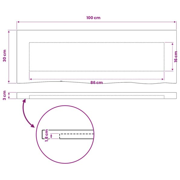 vidaXL Obdĺžnikový stôl 90 x 50 x 3,5 cm Obdĺžnikový Biela – Obrázok 9