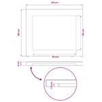 vidaXL Obdĺžnikový stôl 40 x 40 x 3,5 cm Štvorcový Biela – Obrázok 8