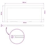 vidaXL Obdĺžnikový stôl 90 x 50 x 3,5 cm Obdĺžnikový Tmavohnedá – Obrázok 8