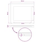 vidaXL Obdĺžnikový stôl 50 x 50 x 3,5 cm Štvorcový Biela – Obrázok 8