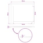 vidaXL Obdĺžnikový stôl 90 x 50 x 3,5 cm Obdĺžnikový Biela – Obrázok 8