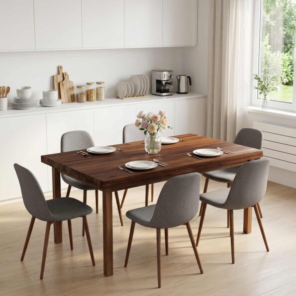 vidaXL Obdĺžnikový stôl 90 x 50 x 3,5 cm Obdĺžnikový Tmavohnedá – Obrázok 9