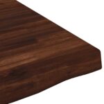 vidaXL Obdĺžnikový stôl 90 x 50 x 3,5 cm Obdĺžnikový Tmavohnedá – Obrázok 5