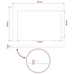 vidaXL Obdĺžnikový stôl 90 x 50 x 3,5 cm Obdĺžnikový Tmavohnedá – Obrázok 8
