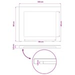 vidaXL Obdĺžnikový stôl 90 x 50 x 3,5 cm Obdĺžnikový Biela – Obrázok 8