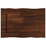 vidaXL Obdĺžnikový stôl 90 x 50 x 3,5 cm Obdĺžnikový Tmavohnedá – Obrázok 5
