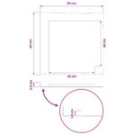 vidaXL Obdĺžnikový stôl 90 x 50 x 3,5 cm Obdĺžnikový Tmavohnedá – Obrázok 9