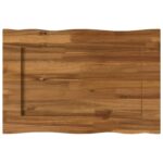 vidaXL Obdĺžnikový stôl 90 x 50 x 3,5 cm Obdĺžnikový Prírodná – Obrázok 5