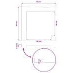 vidaXL Obdĺžnikový stôl 90 x 50 x 3,5 cm Obdĺžnikový Prírodná – Obrázok 9
