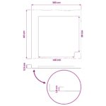 vidaXL Obdĺžnikový stôl 90 x 50 x 3,5 cm Obdĺžnikový Prírodná – Obrázok 9