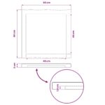 vidaXL Obdĺžnikový stôl 60 x 60 x 3,5 cm Štvorcový Tmavohnedá – Obrázok 9