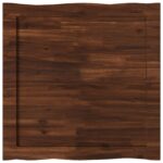 vidaXL Obdĺžnikový stôl 90 x 90 x 3,5 cm Štvorcový Tmavohnedá – Obrázok 4