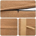 vidaXL Sedačka v tvare vankúša Béžová 95 x 93 x 71 cm Sherpa – Obrázok 6