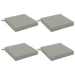 vidaXL 4-dielne sedacie vankúše SOEST 4 ks 100% polyester Sivá – Obrázok 2