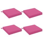 vidaXL 4-dielne sedacie vankúše SOEST 4 ks 100% polyester Ružová – Obrázok 2
