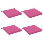 vidaXL 4-dielne sedacie vankúše SOEST 4 ks 100% polyester Ružová – Obrázok 2